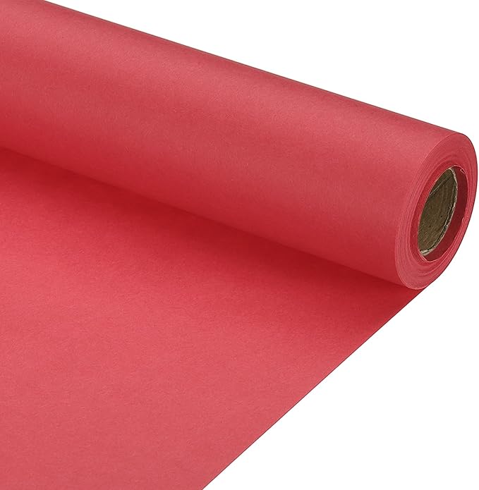 PATIKIL Wrapping Paper, 12" x 394"(33') 70 GSM Craft Paper Roll Kraft Packing Paper for Poster Bulletin Board, Gift Wrapping, Red