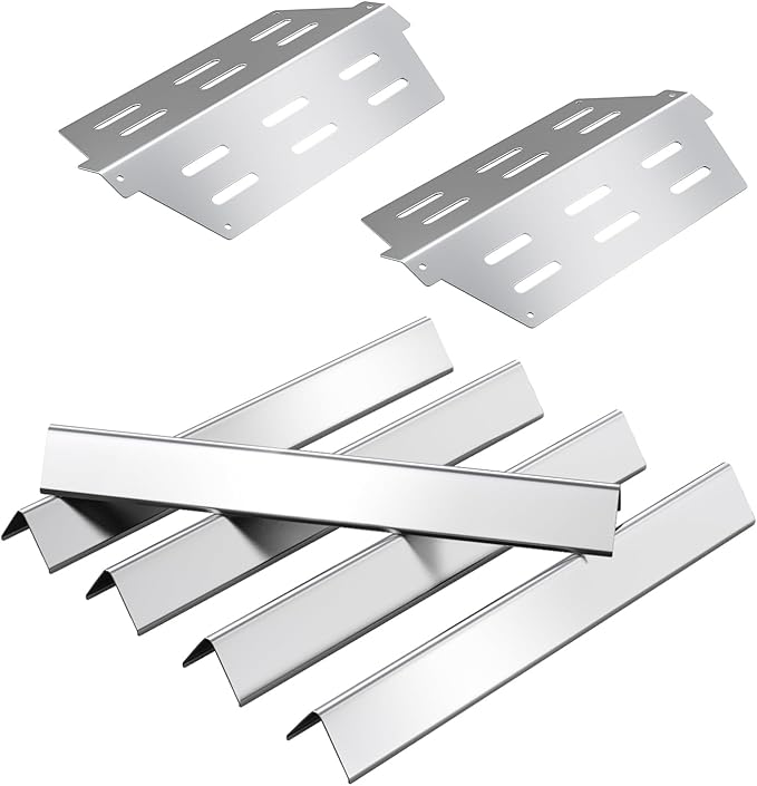 Genesis 300 Grill Parts for Weber Genesis 310 330 Series E330 E310 E320 S310 S320 S330 EP330 EP310 CEP-320 Grill Parts, SUS 304 Stainless Steel Flavorizer Bars and Heat Deflector for Weber 7622 7620"