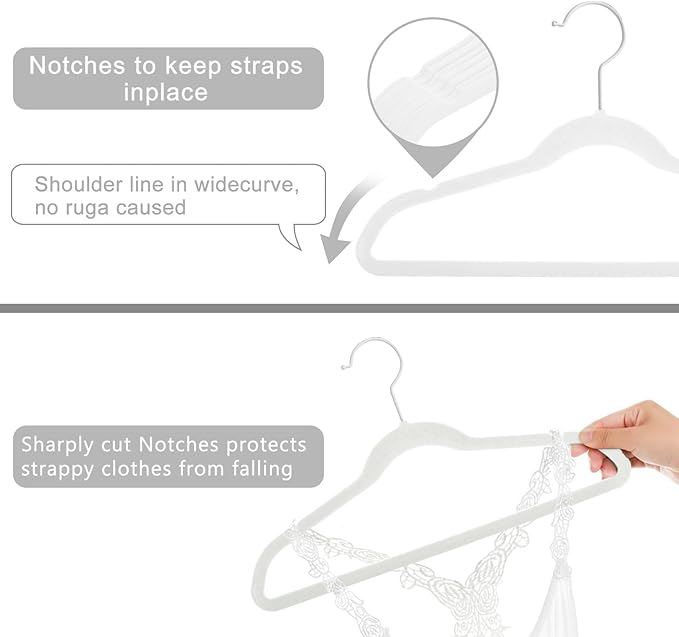MIZGI Kids Velvet Hangers,Non-Slip Big Kids Hangers,14 Inch Hangers for Youth,Teen Clothes,Pack of 50