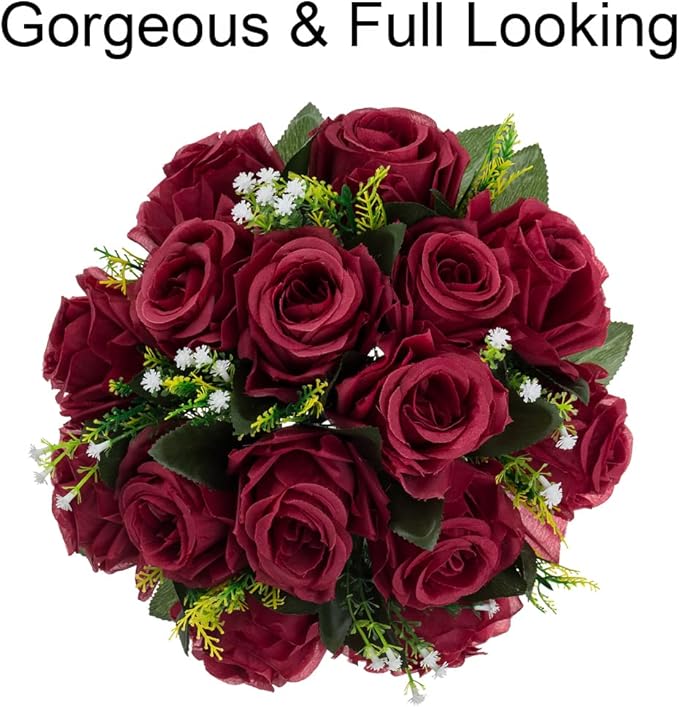 Flower Centerpieces for Wedding Tables: Wedding Table Decorations Burgundy Flower Balls Centerpieces for Engagement Cerebration Party Center Pieces 2 Packs