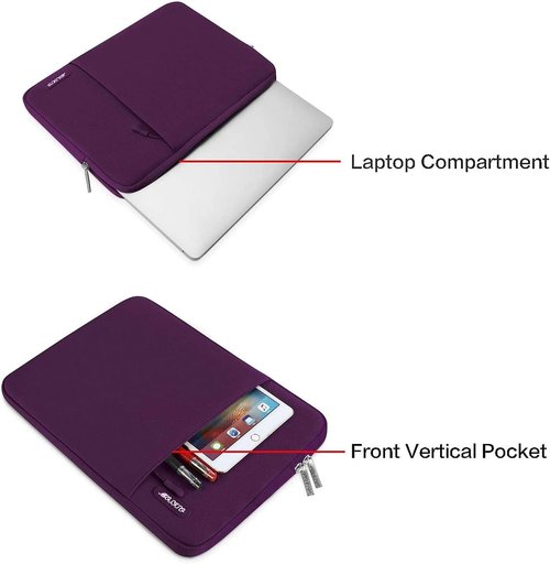 MOSISO Laptop Case - 13.3 Inch Sleeve for MacBook Air/Pro & More | Magenta Purple Polyester Bag