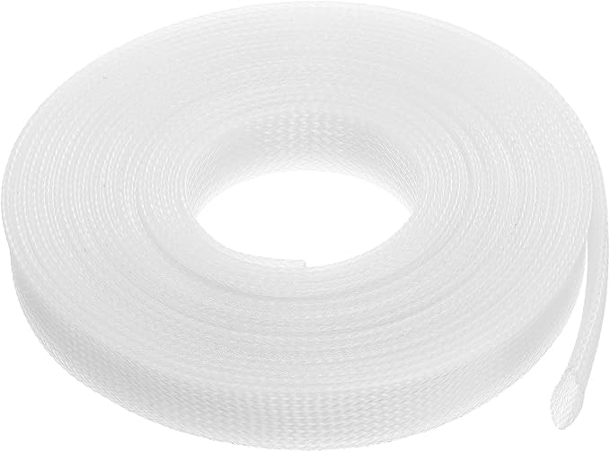 uxcell Expandable Sleeving,1 3/16-inch 25ft Cable Sleeve, Clear