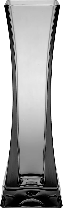 KLIFA- Small Acrylic Square Bud Vase, Shatterproof, High Transparency, Plastic Single Stem Vase, Hight 7.48 inch only, Gray, 1 pc