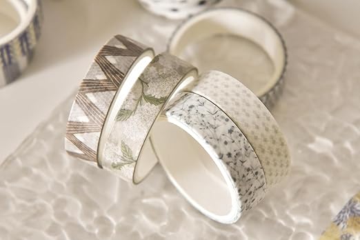 YUBBAEX 40 Rolls Basic Washi Tape Set Cute Printed Patterns Masking Skinny Creative Decorative Tapes for Arts, DIY Crafts, Journals, Planners, Scrapbook, Wrapping (Decorism 1)