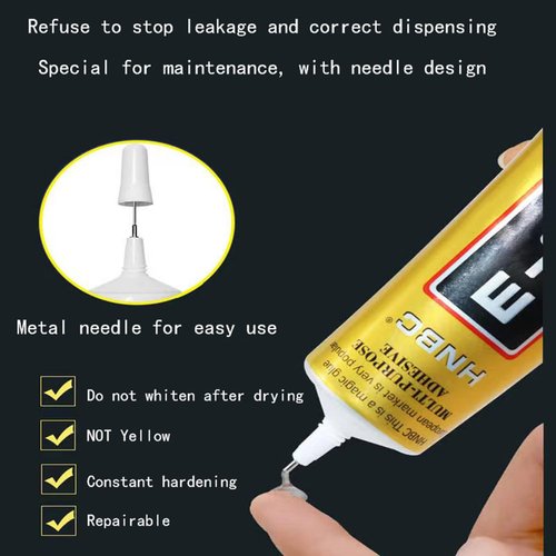 E8000 Jewelry Rhinestones Glue - High Performance Inlay Adhesive with Precision Tip | 50g Craft Glue