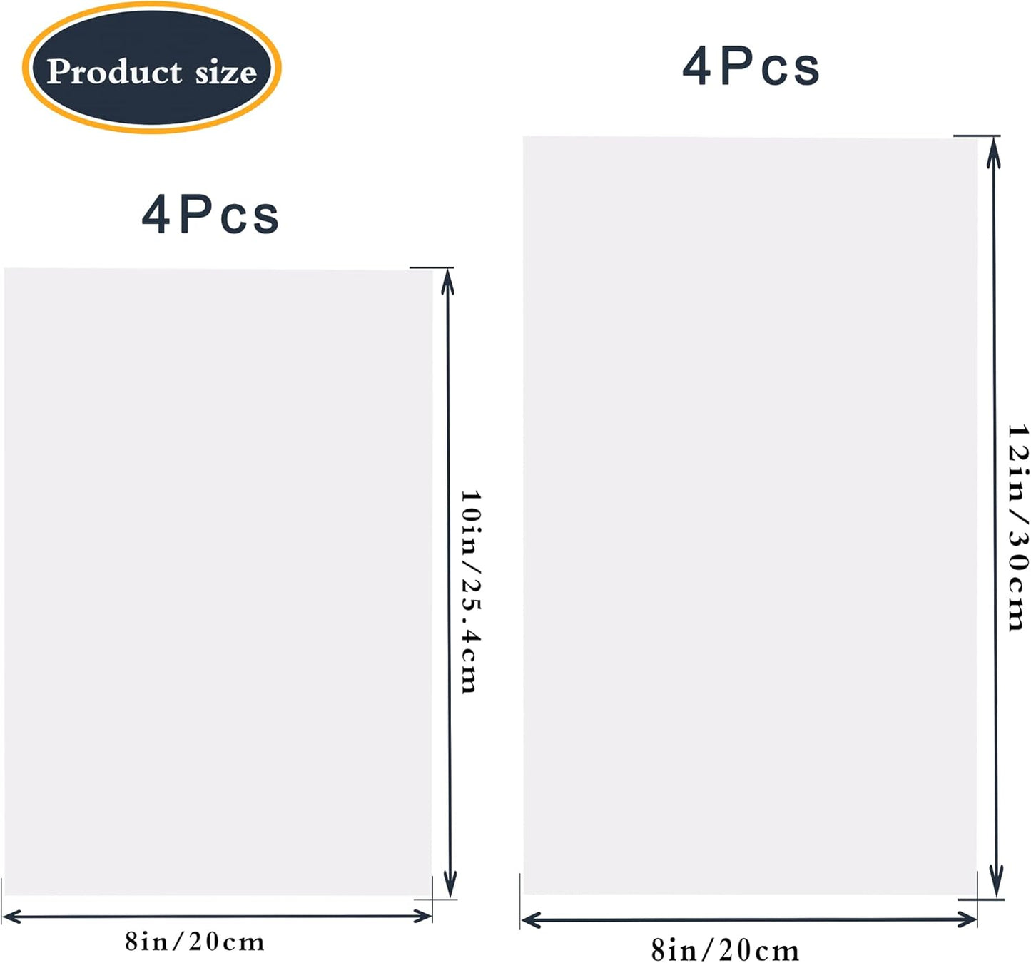 Skiennix Aluminum Sublimation Photo Blanks - 8 PCS Set, 0.4mm Thickness, 8x10 & 12x8 Inches