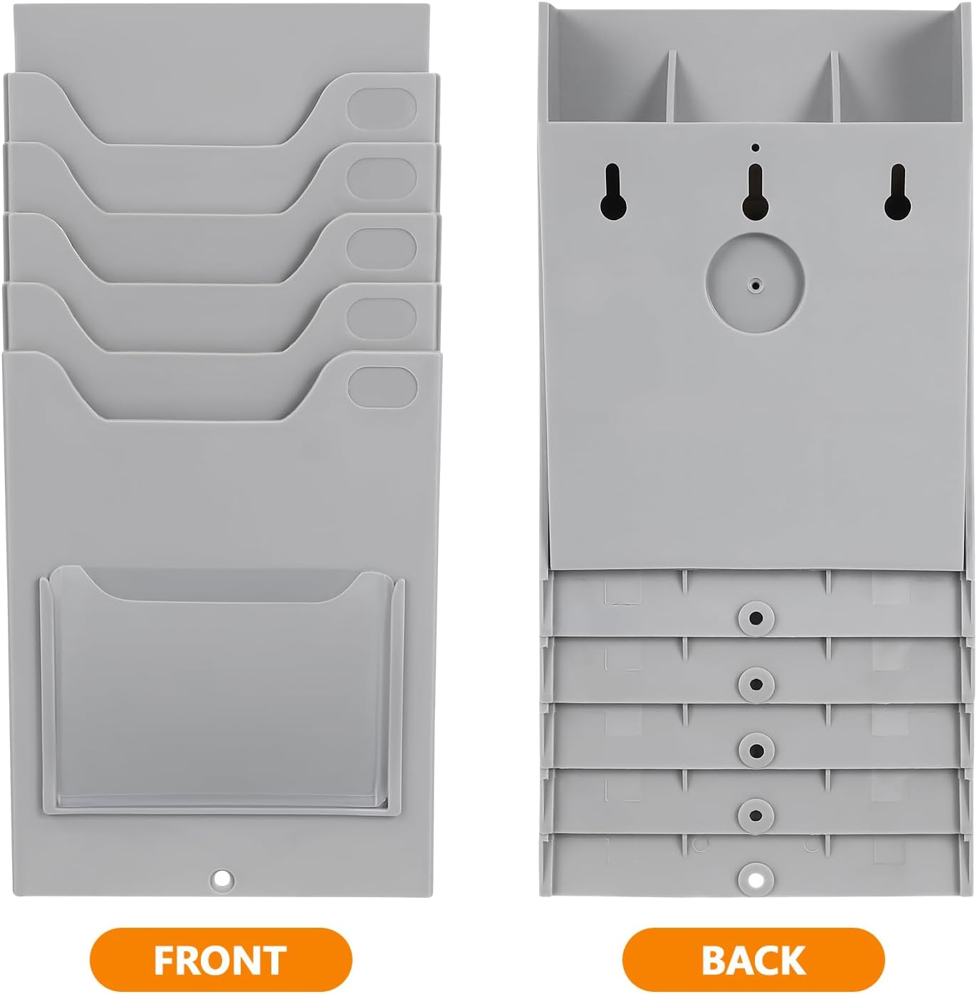 STOBOK Time Card Holder - Wall-Mount Card Rack with 5 Slots for Office Organization | Compatible with Time Machine