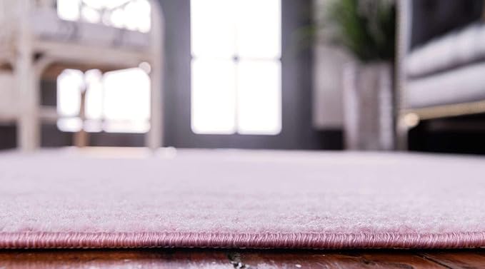 Unique Loom Bromley Collection Area Rug - Wells (2' x 13' 1" Runner, Pink/ Ivory)