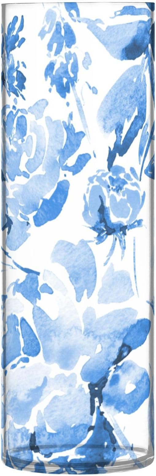 Vase Plastic Vase Elegant Cylinder Flower Vase Shatterproof Decorative Centerpiece for Home Table Office Weddings Events (11.8 x 3.9 in)