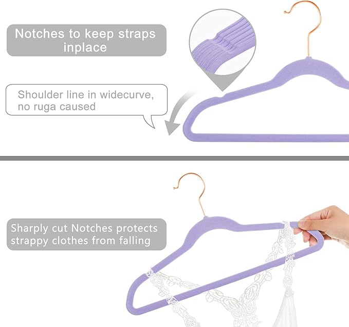 MIZGI Kids Velvet Hangers,Non-Slip Big Kids Hangers,14 Inch Hangers for Youth,Teen Clothes,Pack of 50