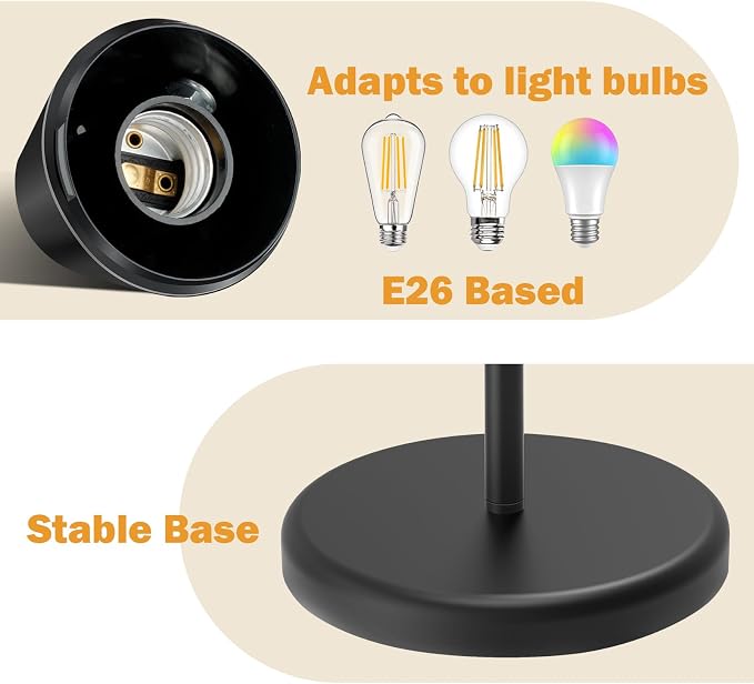 FOLKSMATE 3-Light Floor Lamp, LED Medusa Muiti-Head Adjustable Arc Standing Lamp, Tree Tall Light for Living Room, Kid Room, Bedroom, Black