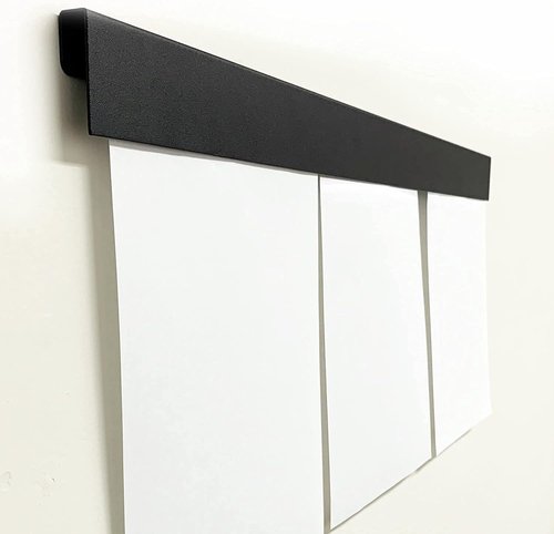 Mitus Picture Hanging System - Magnetic Artwork Frame for Kids - 28" Black Bar (Set of 2)