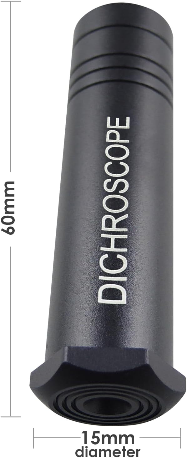 Skiennix Heavy Duty Calcite Dichroscope - Gemstone Tester for Trichroic & Pleochroic Colors | Durable Metal Body