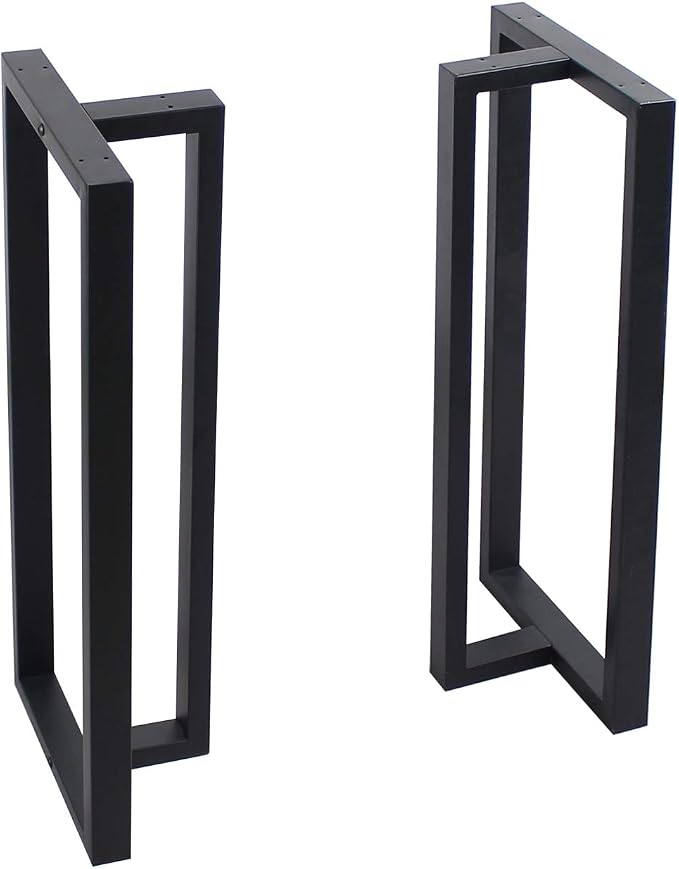 MBQQ Furniture Legs 35”Height 15”Wide Rustic Decory T Shape Table Legs,Heavy Duty Metal Desk Legs,Dining Table Legs,Industrial Modern, DIY Iron Bench Legs