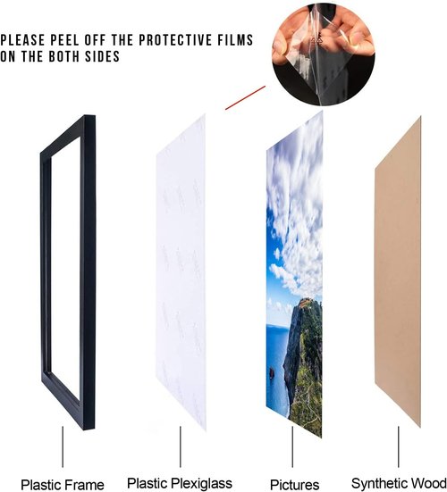 MENNTHUI Black Picture Frame 16.5x23.4 (A2) - Versatile Wall Mounting for Photos & Artwork