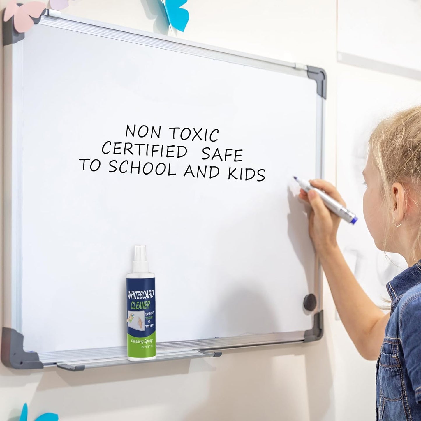 Skiennix Whiteboard Cleaner Spray - 8.5oz Bottle for Stubborn Marks | Effective Dry Erase Solution