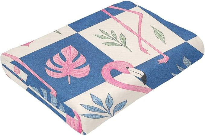 Flamingo Blanket Tropical Flamingo Throw Blanket Soft Cozy Fleece Fuzzy Stuffed Plush Flannel Animal Gifts for Girls Women Boys Kids Adults 50"X60"