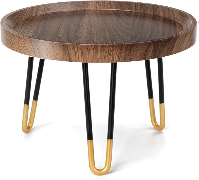Plant Stand Indoor Outdoor, Mid Century Style Walnut Wood Color Plant Stand,Waterproof Design Modern Plant Table,Easily Assemble Come With Tools,Nice For Room Decor (M)