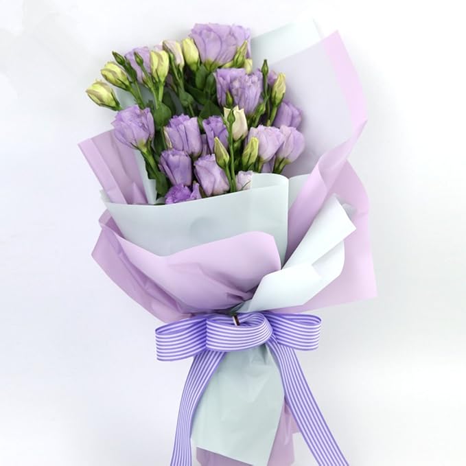 BBJ WRAPS Korean Style Flower Wrapping Paper Floral Bouquet Gift Packaging Supplies Multi Colors 20 Counts (Emerald)