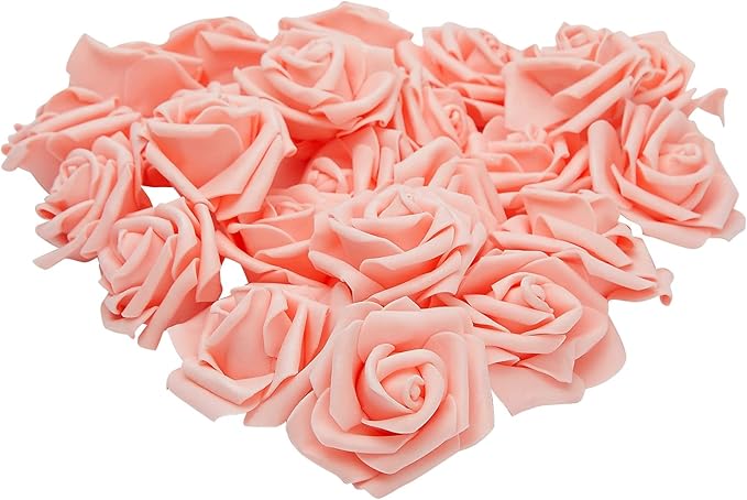 Bright Creations Colorful Foam Rose Heads - 100-Pack, 3 x 3 x 1.25 in, Mixed Pink White Red - Artificial Roses Bulk Mixed Color & 3D Foam Craft Flowers - DIY Decoration & Party Decor