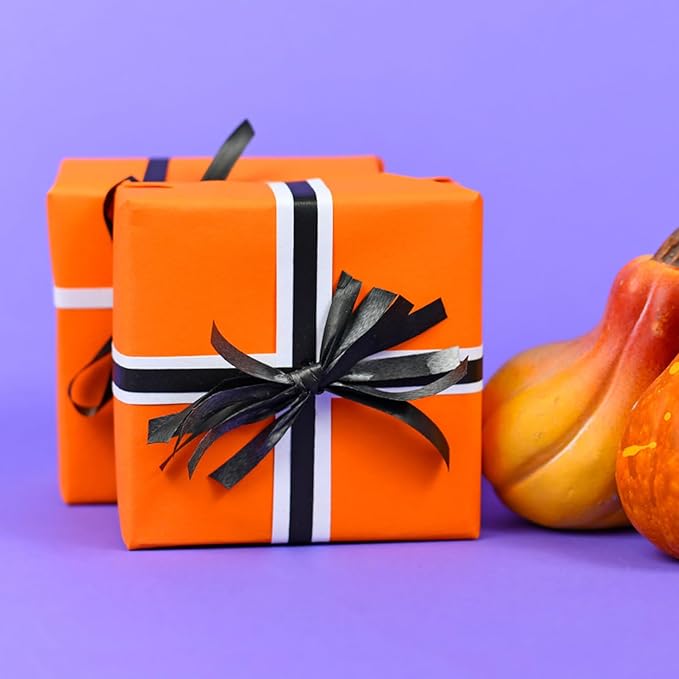 Vanhench 15"x 1200" (100') Wrapping Paper for Women, Orange Wrapping Paper Roll, Solid Color Art Kraft Craft Paper for Wedding, Birthday, Floral Bouquet, Crafts Packing, Poster Bulletin Board