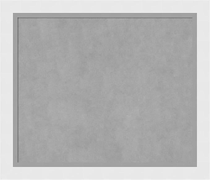 Amanti Art White Framed Magnetic Board 24x28 Medium Vision Board for use with Magnets, 100% Metal Sheet to Display Items as Office Decor or for Home Organization in mudroom, Kitchen or Kids Room