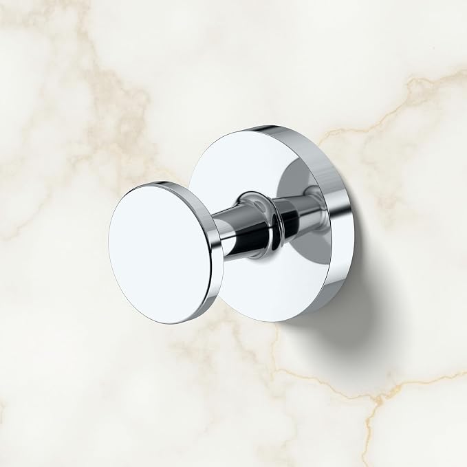 Gatco Bath Towel Hook | Retro–Modern Wall Hook for Robes, Towels, and Clothes | Gibson 5215, Chrome