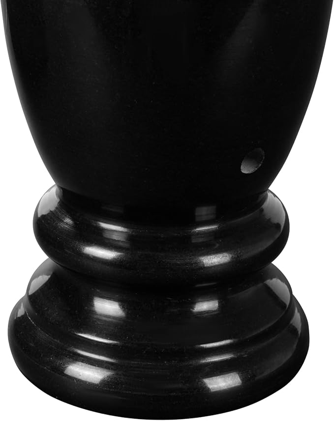 Black Granite Cemetery Vase for Grave Markers,Headstone Memorial Flower Holder