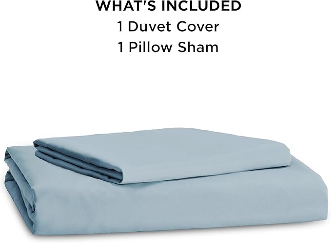 Bedsure Duvet Cover Twin/Twin XL Size - Extra Soft Double Brushed Bedding Set with Zipper Closure, 2 Pieces, Includes 1 Duvet Cover (68"x90") & 1 Pillow Sham, Comforter Not Included, Mineral Blue