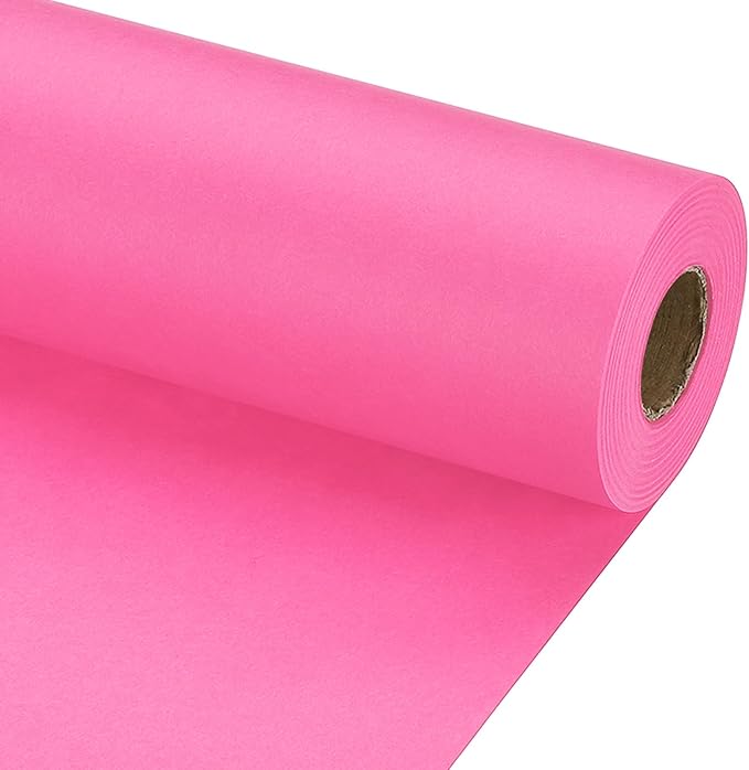 PATIKIL Wrapping Paper, 15" x 800"(66') 70 GSM Craft Paper Roll Kraft Packing Paper for Poster Bulletin Board, Gift Wrapping, Pink