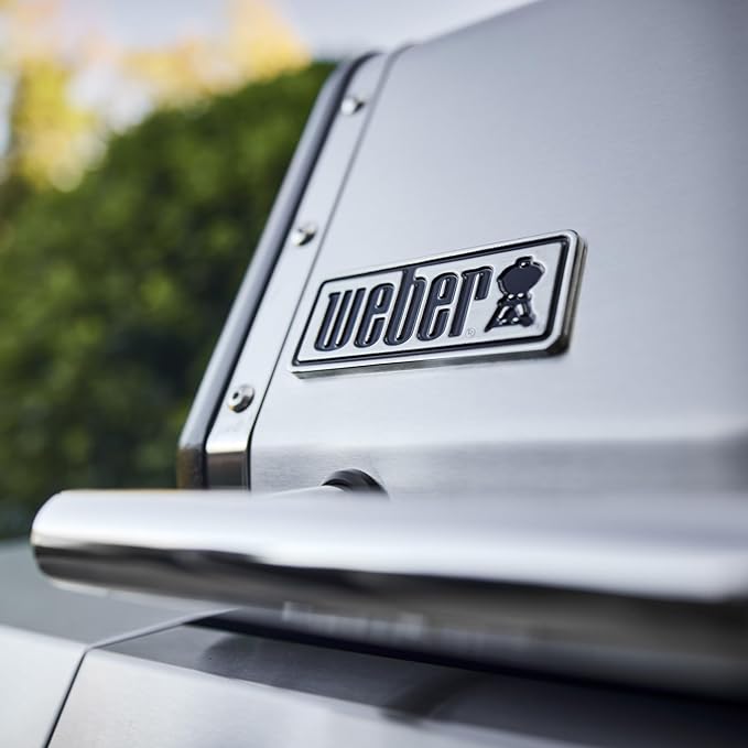 Weber Genesis S-415 Natural Gas Grill for Outdoor Grilling, 4 Burners, Stainless Steel