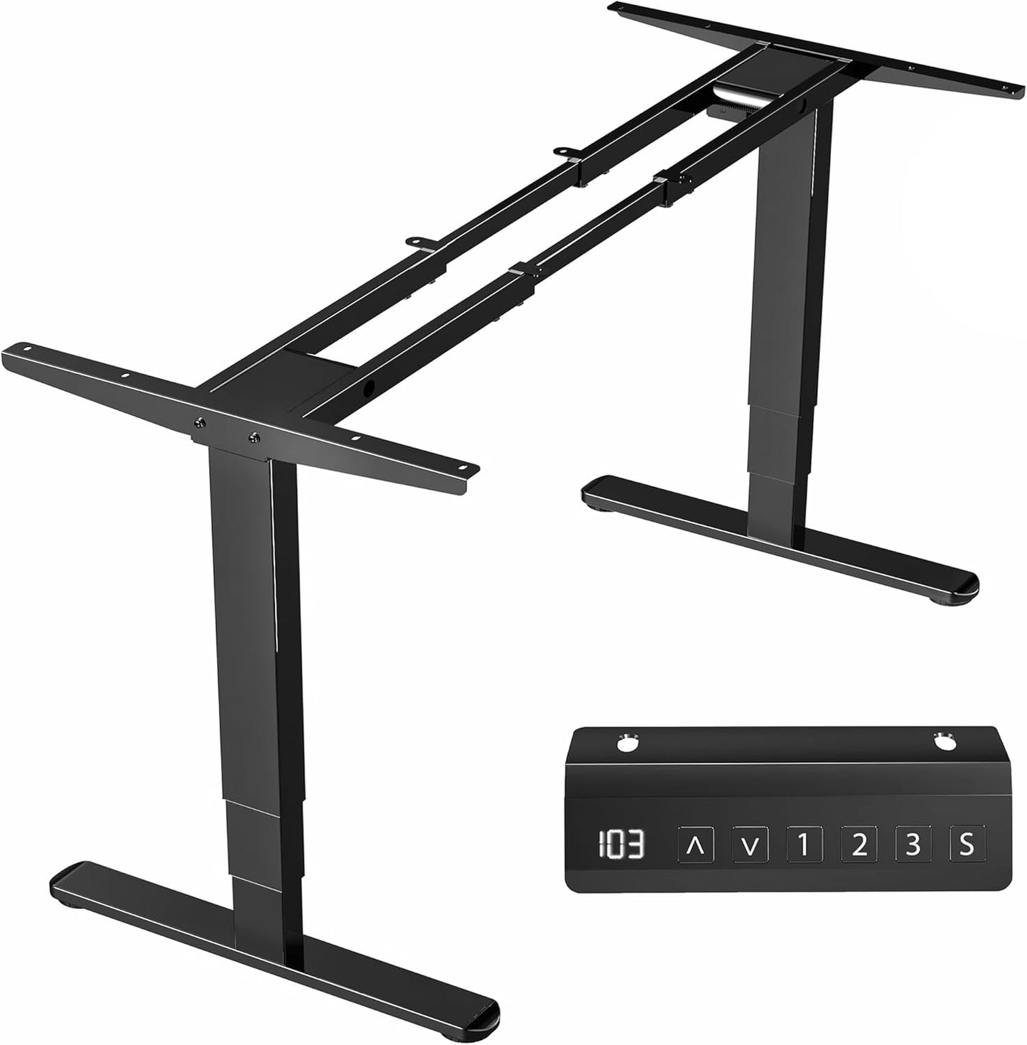 VIVO Electric Dual Motor Stand Up Desk Frame - Height Adjustable for 40-85 Inch Table Tops | Black, DESK-V103E