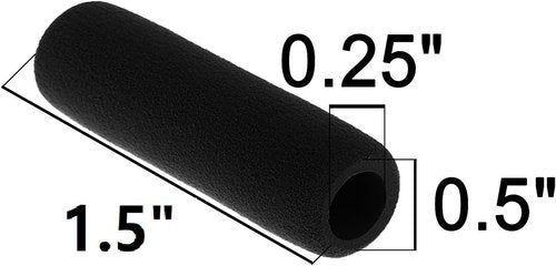 Bluecell Pencil Grips - Soft Foam 1.5-Inch Black Pencil Covers | Pack of 30