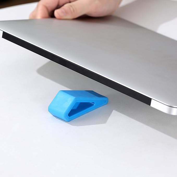 Ywmsfl 2Pcs Lightweight Portable Laptop Stand Small Cooling Slip Silicone Tilting Pad Small Tablet Ergonomic Stand for Typing