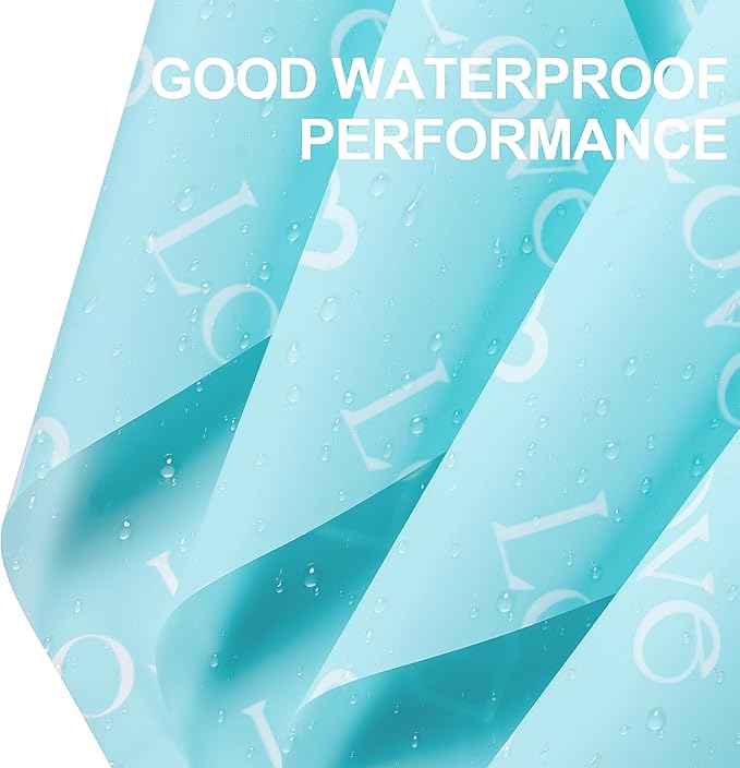 WRAPAHOLIC 20 Sheets Flower Wrapping Paper - 22.4 x 22.4 inch Blue Love with Heart Water-Resistant Floral Bouquet Wrapping Paper, Florist Supplies Packaging for Wedding Birthday Gift DIY