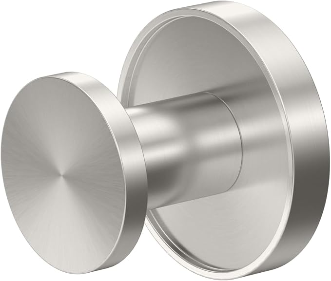 Gatco Bath Towel Hook | Retro–Modern Wall Hook for Robes, Towels, and Clothes | Sky 5565, Satin Nickel