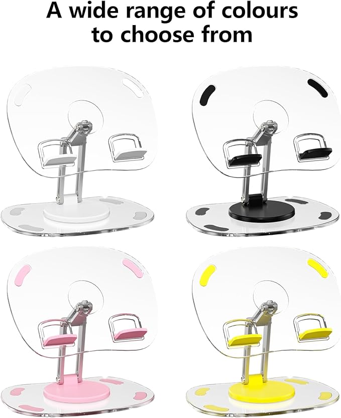 Ywmsfl Notebook Holder Adjustable Heights Clear Tablet Stand Compatible for Notebook Portable Desk Stand Organizers Laptop