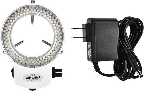 Microscope Light - 144 LED Adjustable Brightness for Stereo Microscopes | White