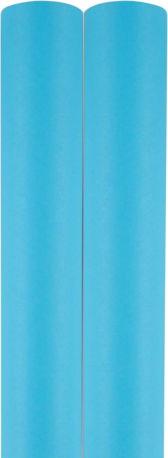JAM Paper Gift Wrap - Matte Wrapping Paper - 50 Sq Ft Total (30 in x 10 Ft Each) - Matte Bright Blue/Peacock Blue - 2 Rolls/Pack