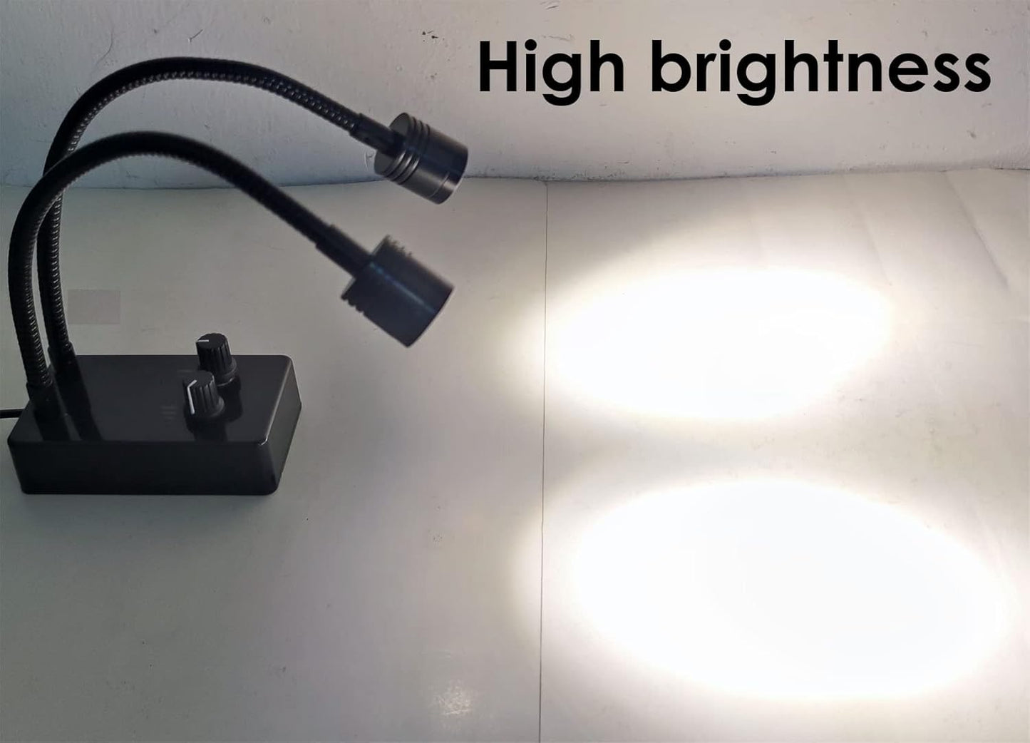 Skiennix Spotlight Microscope Light Source - USB Mini LED Dual Gooseneck Illuminator for Stereo Microscopes | Ideal for Repair & Soldering