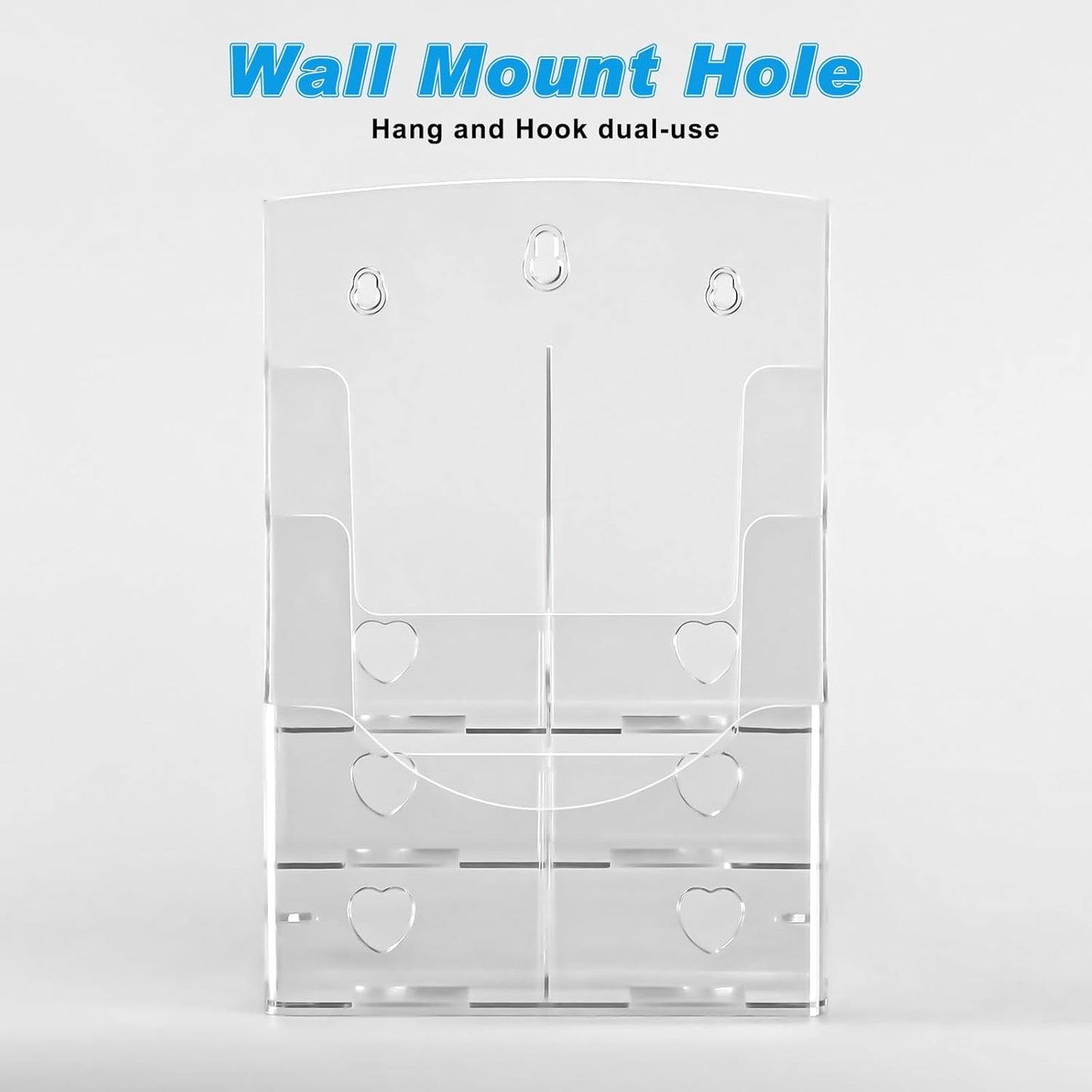 Xydstay Acrylic Brochure Holder - 3-Tier Clear Display Stand for 8.5x11 Inches | Slant Back Design