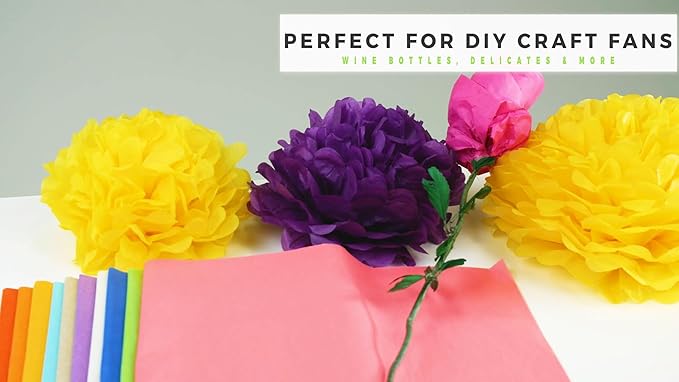 Flexicore Packaging® | Gift Wrap Tissue Paper | Size: 15"x20" | 100 Sheet | Acid Free Bulk Tissue Paper | (Purple)