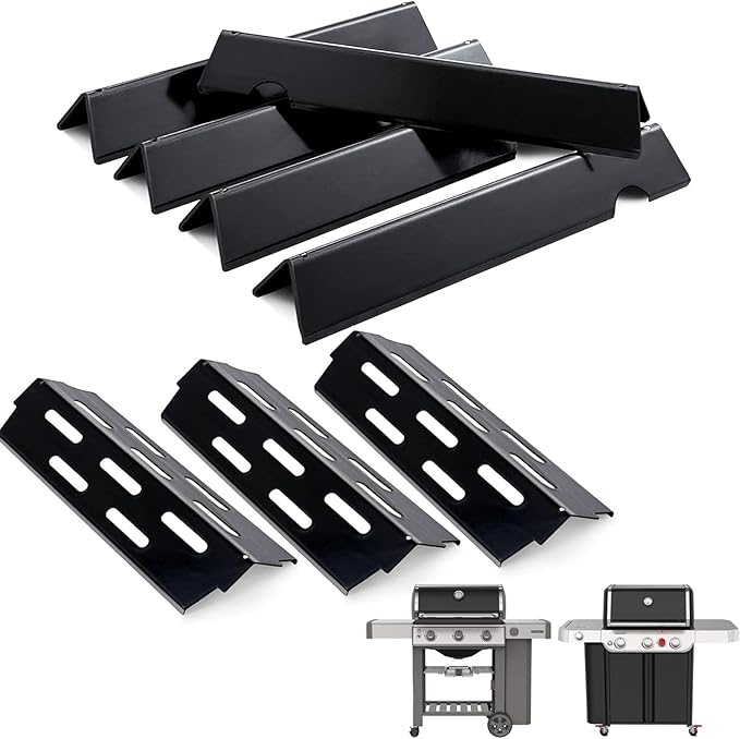 Genesis ii Flavorizer Bars Heat Deflector Grill Replacement Part for Weber Genesis 2 Grill Parts GS4 Flavor Bars II/Lx 300 Series ii E-310 ii S-310 ii SE-310 E-315 S-335 Weber 66032 66040, Porcelain