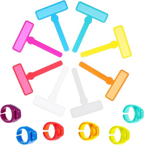 Skiennix 14 Pcs Colorful Guided Reading Strips - Practical Finger Highlighters for Dyslexia Support