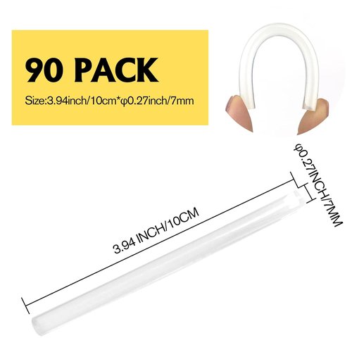 Krightlink Hot Glue Sticks - 90 Count Mini Size 4" Long x .27" Diameter for Crafting & DIY Projects - Clear