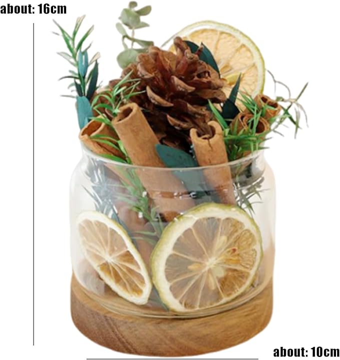 DIY Dried Flower Aromatherapy Kit with Natural Plant Essential Oils, Naturally Dried Flowers and Herbs Ornaments for DIY Flower Craft, Vintage Holiday Decor, Christmas (#D)