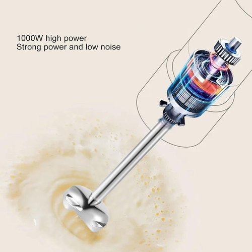 Skiennix 4-In-1 Hand Blender - Multifunctional Immersion Blender with 700ml Mixing Cup & 500ml Meat Bowl