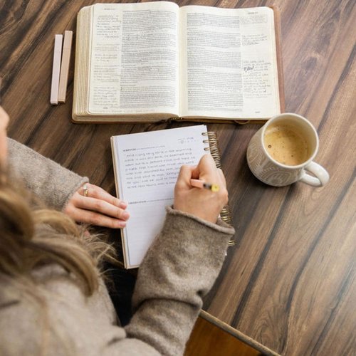 Mr. Pen Bible Study Journal - A5 Hardcover with 240 Pages, Gold Metal Spiral | Christian Gift for Women