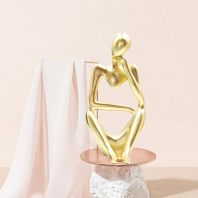 Dnoifne Thinker Statues and Sculptures, Resin Thinker Statue Ornaments, Abstract Style Sculptures, Housewarming Gifts, Housewarming Decorations, Living Room Dining Desk Decorations