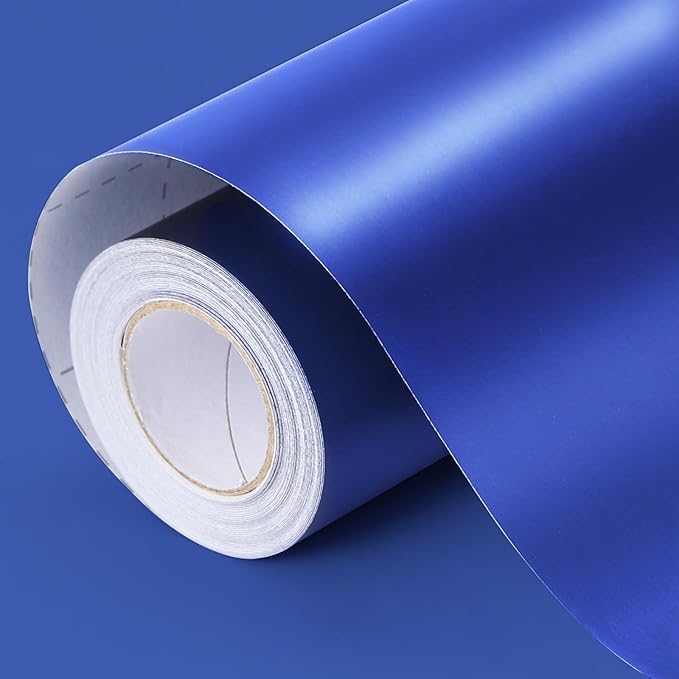 Blue Wrapping Paper, 30inch x 33ft Matte Metallic Blue Solid Color Gift Wrapping Paper Roll Perfect for Father's Day, Birthday Gifts, Christmas, Baby Shower, Wedding, Valentine's Day, DIY Invitations